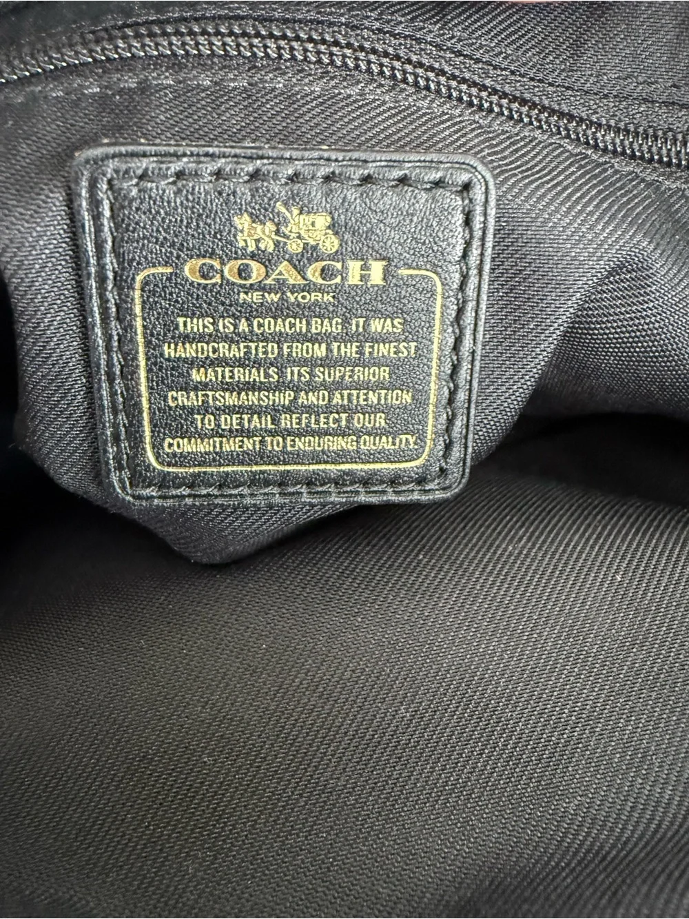 Coach Black Leather Satchel with Gold Hardware
